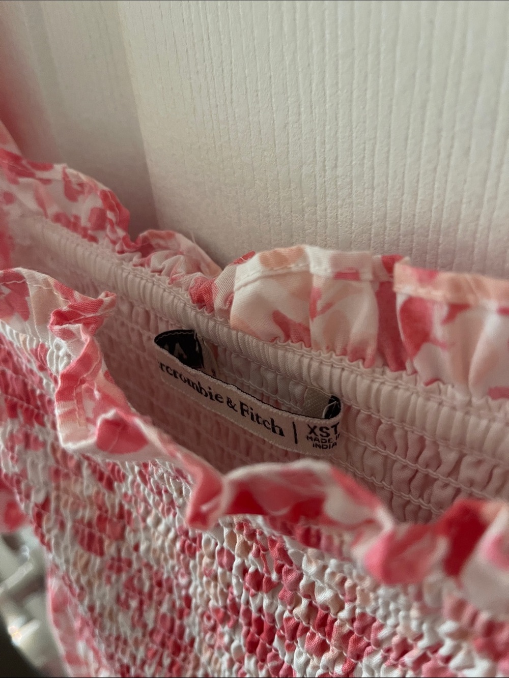 Abercrombie & Fitch Smocked Bodice Poplin Midi Dress - Picture 2 of 2